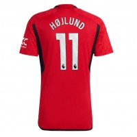 Camisa de Futebol Manchester United Rasmus Hojlund #11 Equipamento Principal 2023-24 Manga Curta